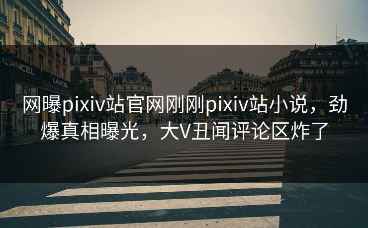 网曝pixiv站官网刚刚pixiv站小说，劲爆真相曝光，大V丑闻评论区炸了